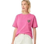 Street One Studio Frauen T-Shirt mit Rundhals und Brusttasche in Pink, Gr: 36