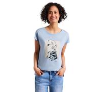 Street One Damen Dropped-Shoulder-Shirt mit Print Blau Größe 40