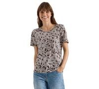 Cecil Damen T-Shirt mit Rundhals und Muster in Braun, Gr: XXL