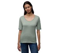Street One Frauen T-Shirt mit Turn-Up in Grün, Gr: 44