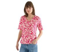Cecil Damen T-Shirt mit V-Neck und floralem Print in Pink, Gr: S