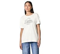 Street One Studio Frauen T-Shirt mit Wording in Weiß, Gr: 40