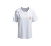 Milano Italy T-Shirt mit Statement-Stitching in Weiss, Größe S