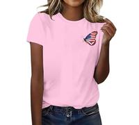 Damen T-Shirt Rundhals Schmetterlingsdruck Kurzarm Figurbetonter Schnitt Sportlich Lässig Freizeit Sport Alltag Shirts