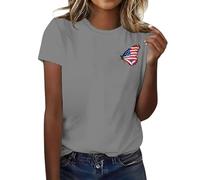 Damen T-Shirt Rundhals Schmetterlingsdruck Kurzarm Figurbetonter Schnitt Sportlich Lässig Freizeit Sport Alltag Shirts