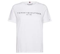 Damen T-Shirt Tommy Hilfiger Regular Corp Logo C-NK SS - the optic white - Weiß (XS)