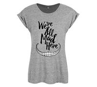 Damen T-Shirt We're All Mad Here grau