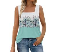 Damen Tank Top Ärmellos Für 2026 Lässiges -Top Mit V-Ausschnitt Ärmellos Ringträgern Lockerer Passform Basic-Shirt Sport Und Freizeit Sommer Oberteile Ärmelloses Shirt Tanktop Elegant Basic Grün 3XL