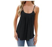 Damen Tank Top Lässige Mode, Günstig Solide Farbe Rundhalsausschnitt Cami Tank Top Spitze Spleißen Ärmelloses Tank Tops, Sale Unterhemden Elegant Oberteile Baumwolle, Basic Top Leicht Und Luftig