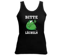Damen Tank Top Shirt Frosch Bitte lächeln 4 Girls Beach Tanktop Geschenk geil Bedruckt Goodman Design
