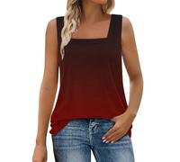 Damen Tank Top Sommer Für 2026 Lässiges -Top Mit V-Ausschnitt Ärmellos Ringträgern Lockerer Passform Basic-Shirt Sport Und Freizeit Schwarzes Locker Sexy Ärmellose Blusen Tops Elegant Wein 3XL