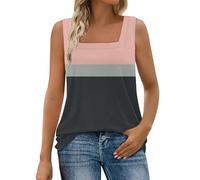 Damen Tanktop Ärmellose Für 2026 Lässiges -Top Mit V-Ausschnitt Ärmellos Ringträgern Lockerer Passform Basic-Shirt Sport Und Freizeit Armlose T-Shirt Tshirt Baumwolle Tops Tank Top Sommer Rosa 3XL