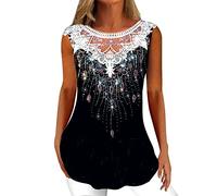 Damen Tanktop Sommer Ärmellos Elegant Rundhals,Sommertop Baumwolle Camisole Sommer Oberteile Cami Shirt Chiffon Tshirt Oversize Oberteile Y2K Fashion Trägertop Freizeit Vest