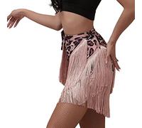 Damen Tanzröcke Ballsaal Latein Tanzkleid Schnürrock Tango Tanzrock Schürze Quaste Rock Tanzübung Performance Hüftschal