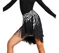 Damen Tanzröcke Ballsaal Latein Tanzkleid Schnürrock Tango Tanzrock Schürze Quaste Rock Tanzübung Performance Hüftschal