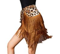 Damen Tanzröcke Ballsaal Latein Tanzkleid Schnürrock Tango Tanzrock Schürze Quaste Rock Tanzübung Performance Hüftschal