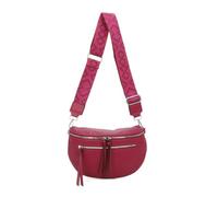 Damen Tasche Crossbody Schultertasche Gürteltasche Brusttasche Hüfttasche Bauchtasche Umhängetasche Cross-Over Bodybag Handytasche Geldtasche Kosmetiktasche Leder Optik Pink S mit RV vorn