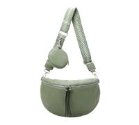 Damen Tasche Crossbody Schultertasche Gürteltasche Messenger-Tasche Hüfttasche Bauchtasche Umhängetasche Cross-Over Bodybag Handytasche Leder Optik Mint