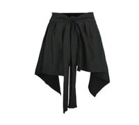 Damen-Tennis-Rock zum Binden, sportlicher Yoga-Rock, Langer Riemen, hüftbedeckende Hose, Ballett-Sport-Wickelrock, Kurze Röcke, Überwurf-Schal, Schwarz, Einheitsgröße