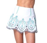 Damen Tennisrock Lucky in Love Eyelet You Win - white - Weiß (S)