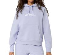 Damen Tennissweatshirt Asics Logo Fleece Pullover Hoodie - fresh air - Lila (XS)