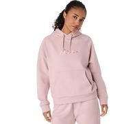 Damen Tennissweatshirt Asics Logo Fleece Pullover - morganite - Rosa (S)