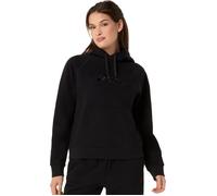 Damen Tennissweatshirt Asics Logo Fleece Pullover - performance black - Schwarz (L)