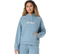 Damen Tennissweatshirt Asics Logo Fleece Pullover - saba blue - Blau (S)