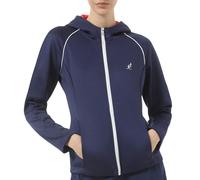 Damen Tennissweatshirt Australian Jacket in Double with Printed - blu cosmo - Blau (XS)