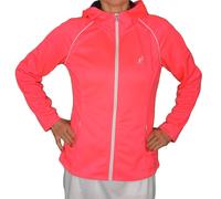 Damen Tennissweatshirt Australian Jacket in Double with Printed - psycho red - Rot, Rosa (XS)