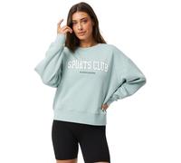 Damen Tennissweatshirt Björn Borg Ace Boyfriend Crew - grey mist - Grau (S)