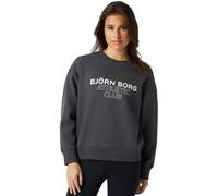 Damen Tennissweatshirt Björn Borg Boyfriend Crew - Grau (L)