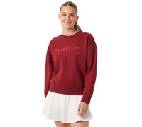 Damen Tennissweatshirt Björn Borg Boyfriend Crew - Rot (S)