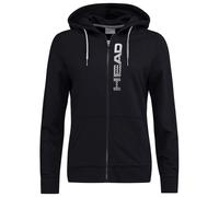 Damen Tennissweatshirt Head Club Greta FZ W - black - Schwarz (S)