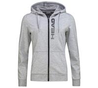 Damen Tennissweatshirt Head Club Greta FZ W - grey melange - Grau (XL)