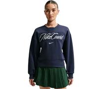Damen Tennissweatshirt Nike Court Collection Crew-Neck - midnight navy/sail - Blau (L)