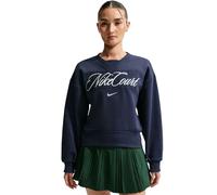 Damen Tennissweatshirt Nike Court Collection Crew-Neck - midnight navy/sail - Blau (S)