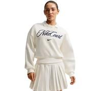 Damen Tennissweatshirt Nike Court Collection Crew-Neck Tennis - sail/midnight navy - Weiß (L)