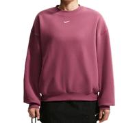 Damen Tennissweatshirt Nike Studio Fleece Medium Weight Oversized Crew - pink smoke/sail - Rosa (XS)