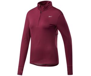 Damen Tennissweatshirt Reebok Workout Running 1/4 Zip W - punch berry - Rosa (XS)