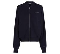 Damen Tennissweatshirt Tommy Hilfiger Cropped Mini Corp Bomber - Schwarz (S)