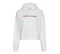 Damen Tennissweatshirt Tommy Hilfiger Regular Graphic Hood - ecru - Weiß (M)