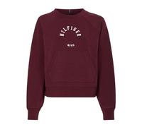 Damen Tennissweatshirt Tommy Hilfiger RLX Sueded Modal C NK Sweatshirt - sueded rouge - Rot (XL)