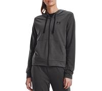 Damen Tennissweatshirt Under Armour Women's UA Rival Terry Full-Zip Hoodie - jet gray/black - Grau (S)