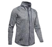 Damen Tennissweatshirt Under Armour Women's UA Tech Twist Full Zip - black/white - Grau (L)