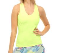 Damen Tennistop Lucky in Love Core V-Neck Tank w/Bra Women - lemon frost - Gelb (XS)