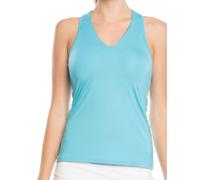 Damen Tennistop Lucky in Love Core V-Neck Tank w/Bra Women - ocean - Türkis (XL)