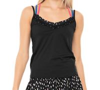 Damen Tennistop Lucky in Love Neon Lights Let It Glow Bralette Cami - black - Schwarz (S)