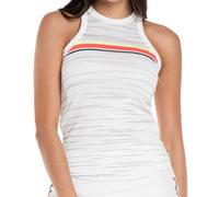 Damen Tennistop Lucky in Love Palms D'Amour Royale Stripe Rib Tank - white - Weiß (S)