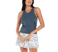 Damen Tennistop Lucky in Love Palms D'Amour Ruche Crop Tank - slate - Grau (M)